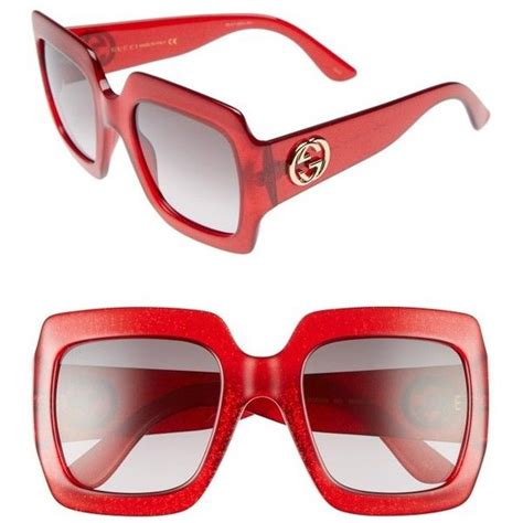 gucci red square sunglasses|gucci men red gradient sunglasses.